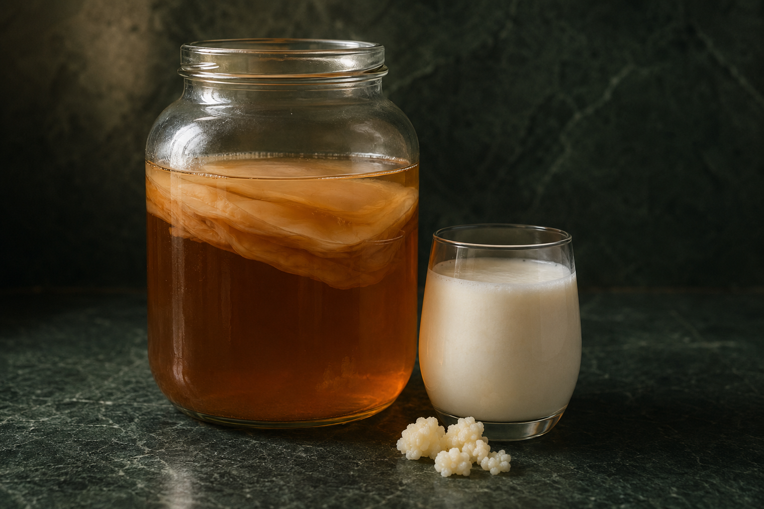 Kombucha, SCOBY e kefir